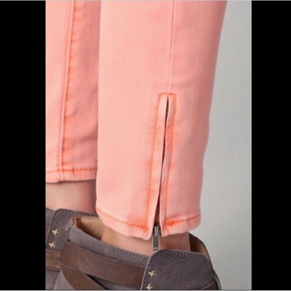 FREE PEOPLE Orange Ankle Zip Skinny Jean - Picture 12 of 12
